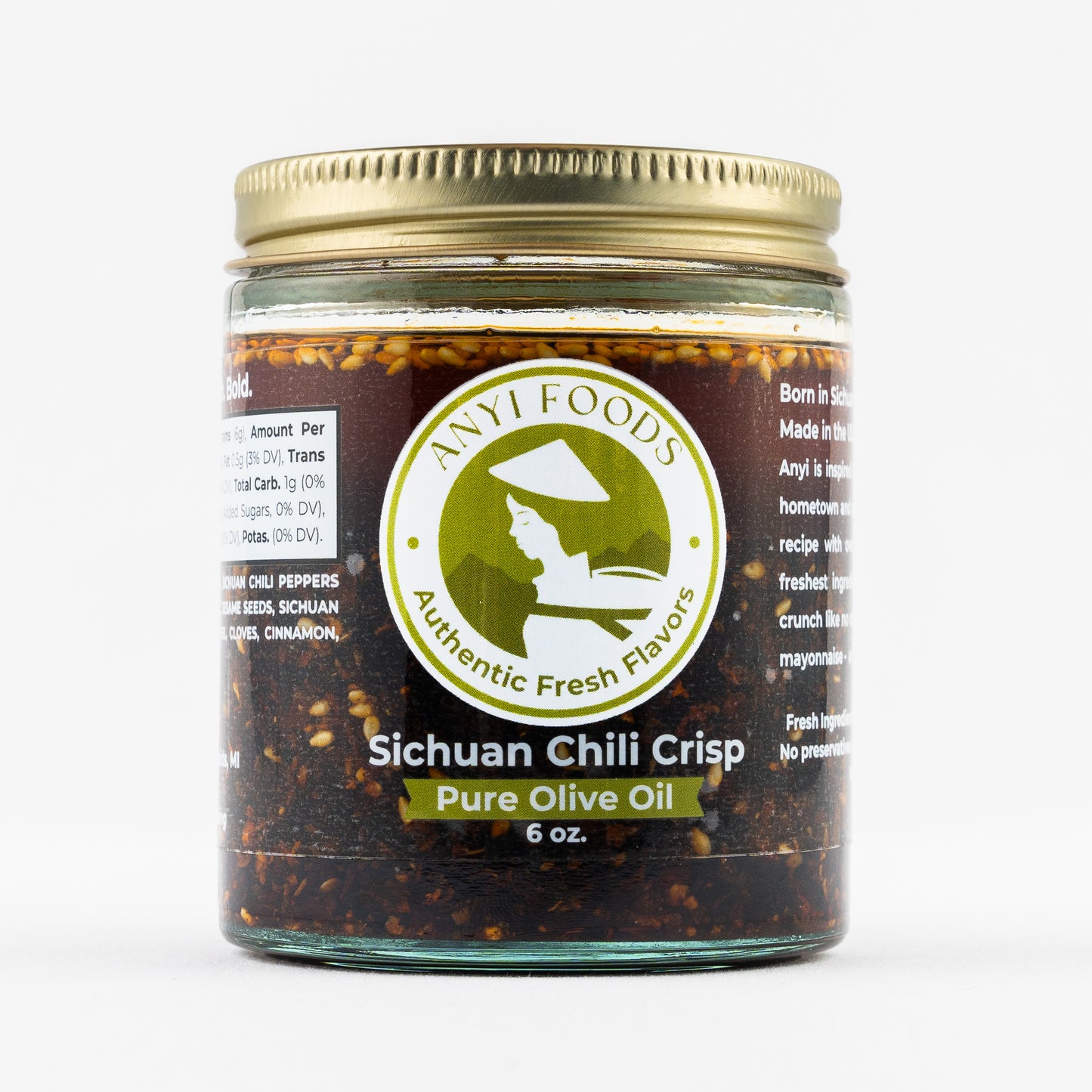 Premium Sichuan Chili Crisp - 6 oz. - Pure Olive Oil
